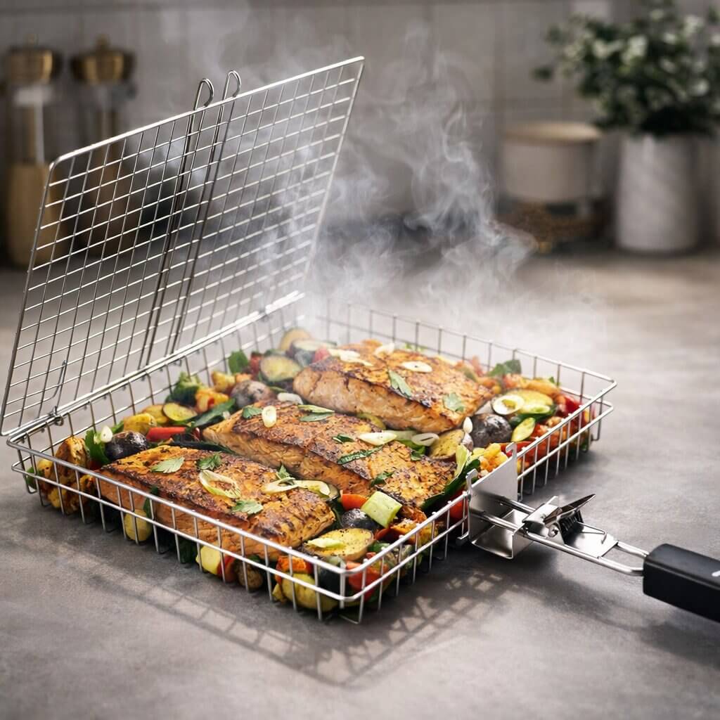 GrillKorf™ | Veilig grillen zonder iets te verliezen