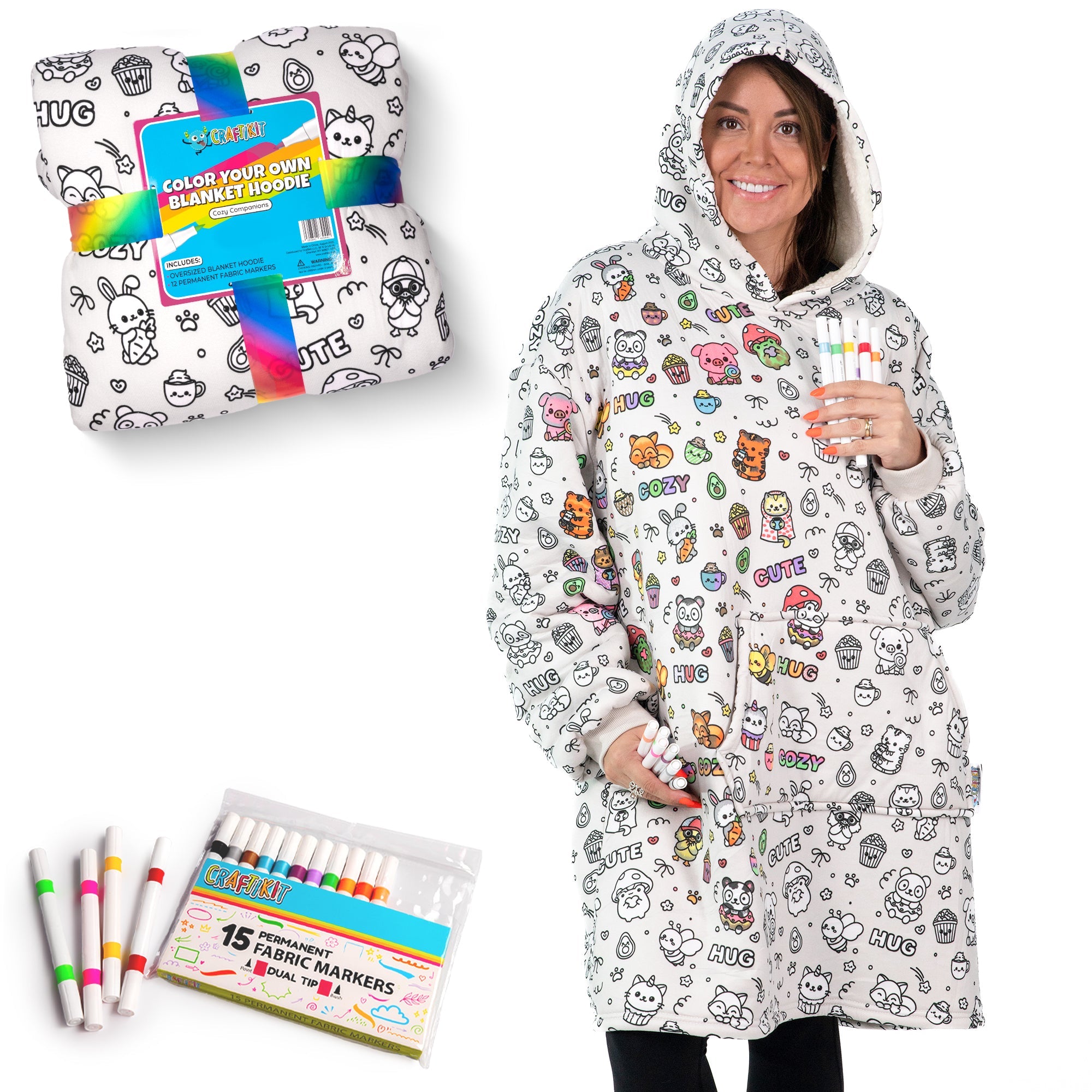 CuddleHoodie™ | Kleur je eigen warme draagdeken
