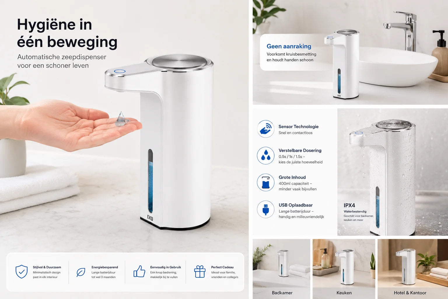 PureDose automatische zeepdispenser