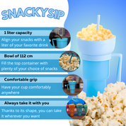 SnackSipper™ | Snacken en drinken in één hand
