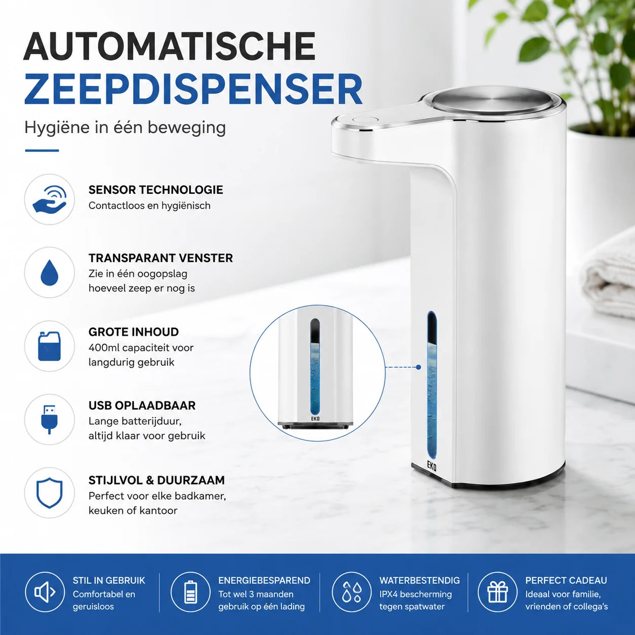 PureDose automatische zeepdispenser