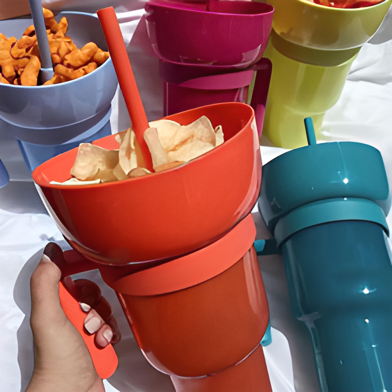 SnackSipper™ | Snacken en drinken in één hand