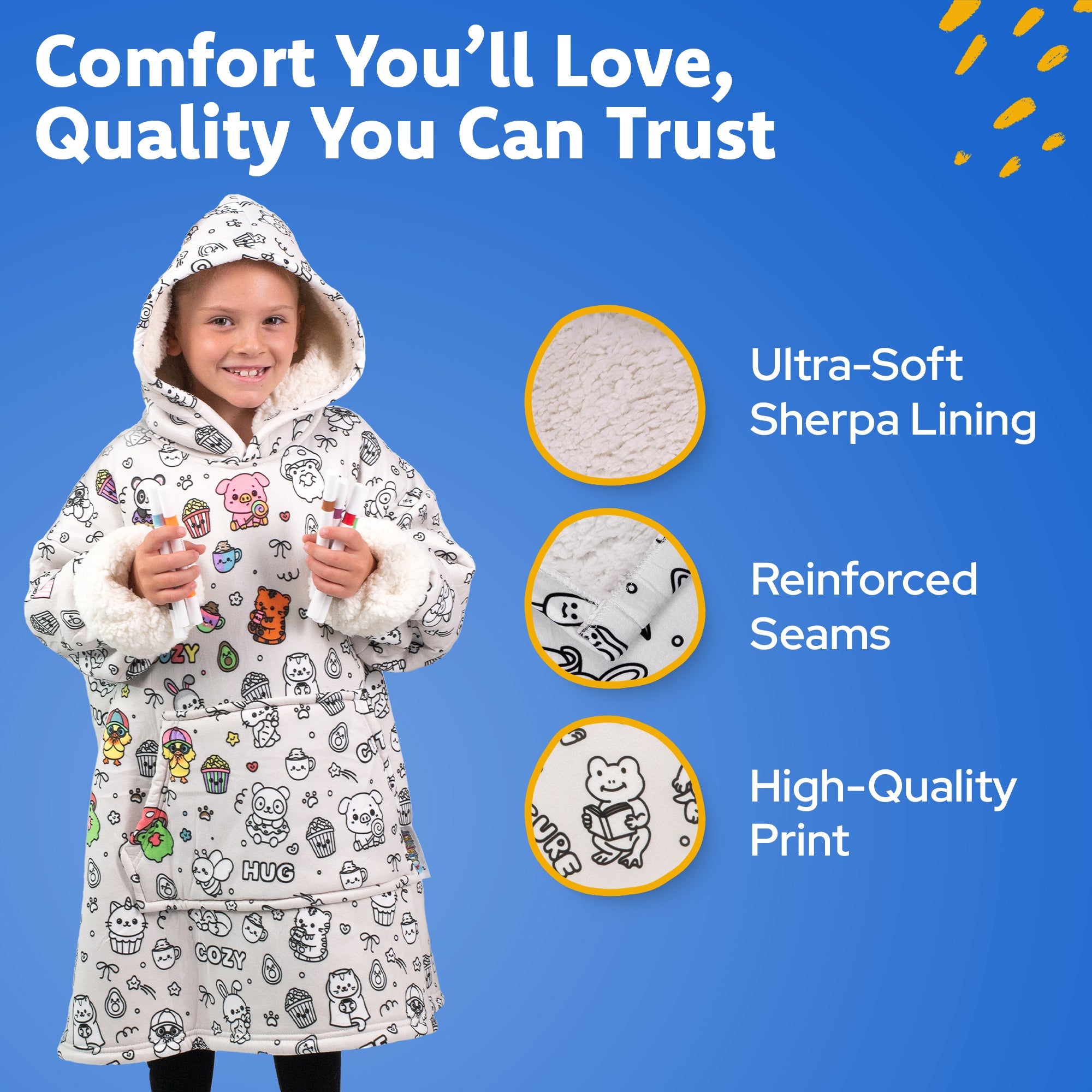CuddleHoodie™ | Kleur je eigen warme draagdeken