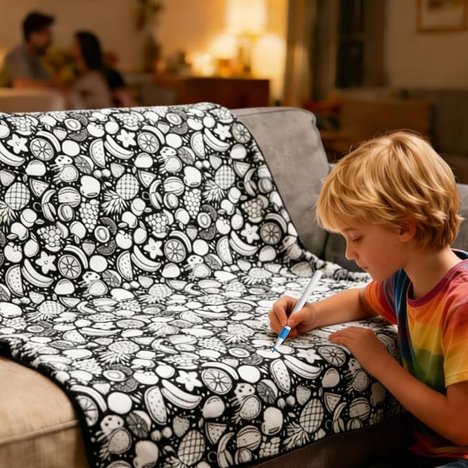 CozyCanvas™ | De Deken Die Je Zelf Inkleurt