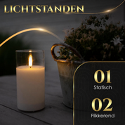 CrystalGlow™ 3 oplaadbare LED-kaarsen in glas