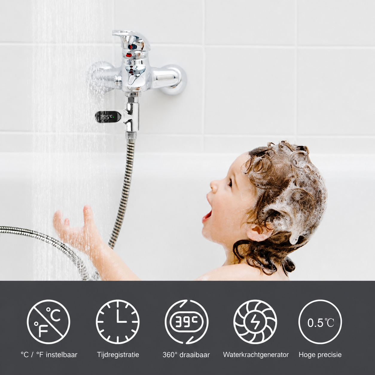 TempFlow™ | Zie direct hoe warm je water is