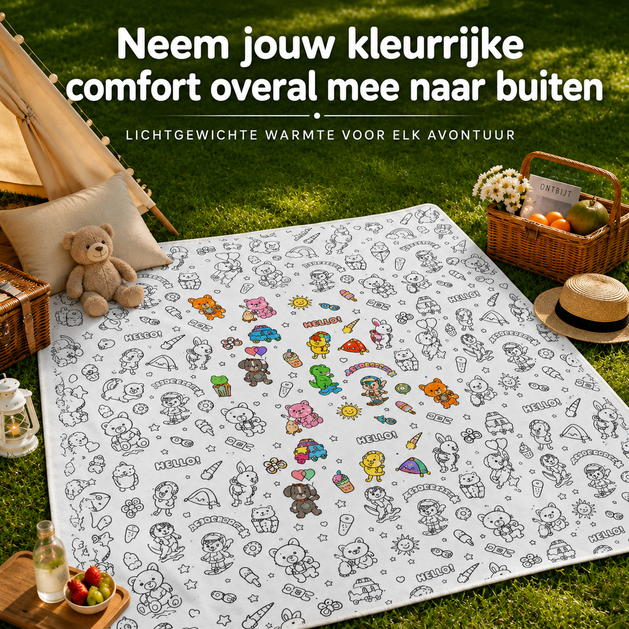 CuddleCanvas™ | Kleur samen jullie eigen zachte deken