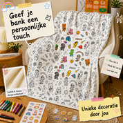 CuddleCanvas™ | Kleur samen jullie eigen zachte deken
