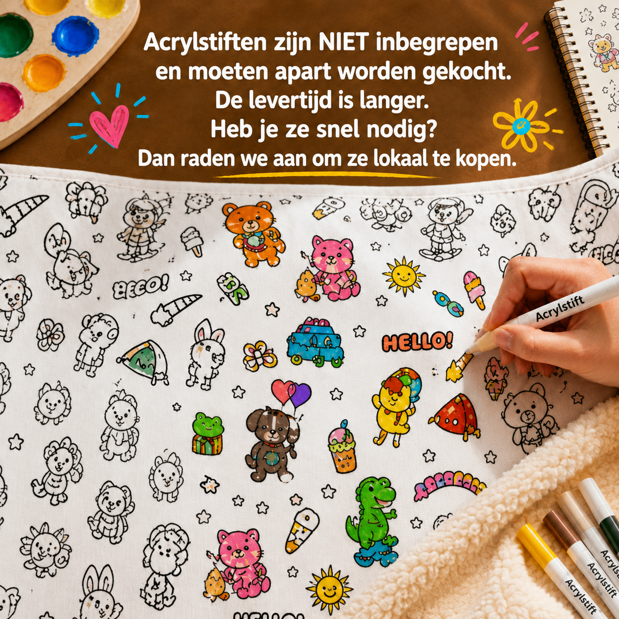 CuddleCanvas™ | Kleur samen jullie eigen zachte deken