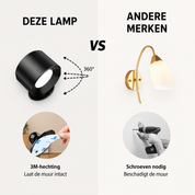 LumiPivot™ | Draadloos wandlicht zonder boren of kabels