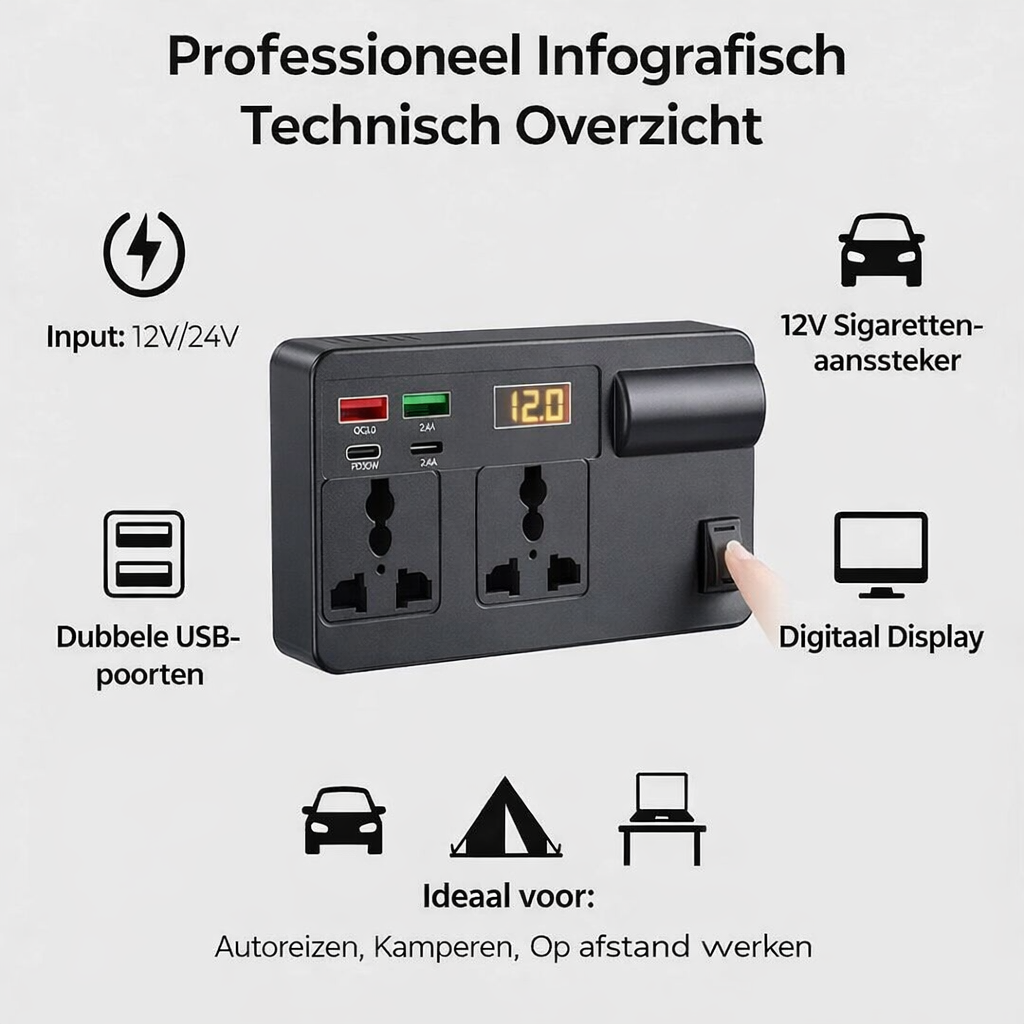 VoltMate™ | Slim Opladen Onderweg