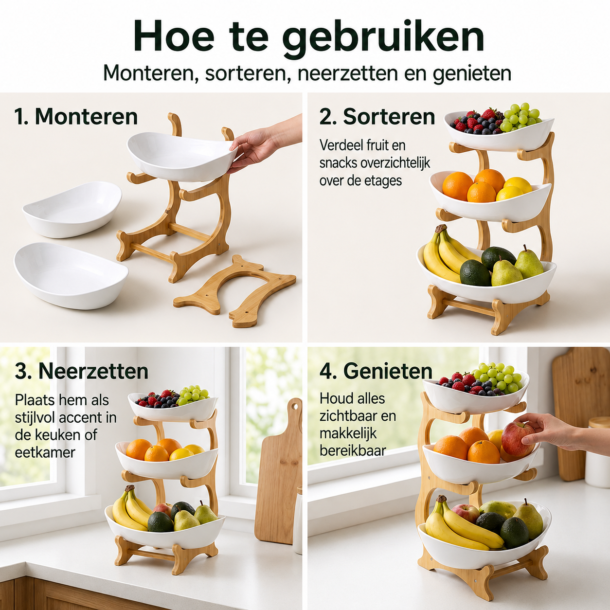 FruitTower™ | Drie lagen vers fruit binnen handbereik