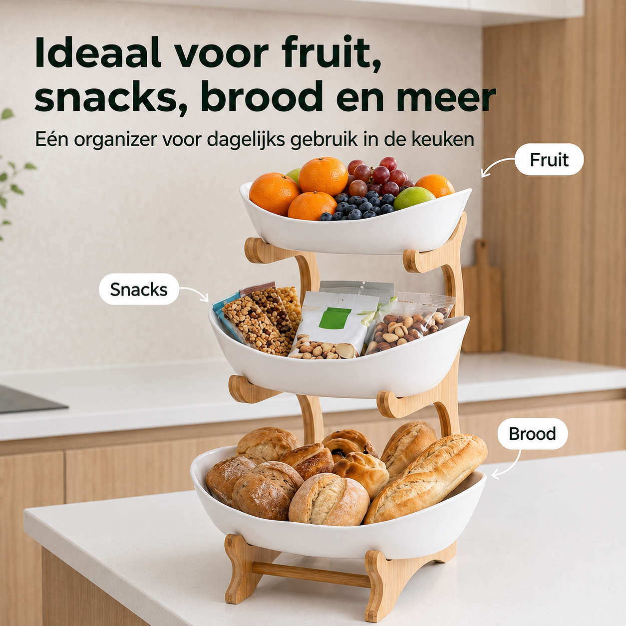 FruitTower™ | Drie lagen vers fruit binnen handbereik