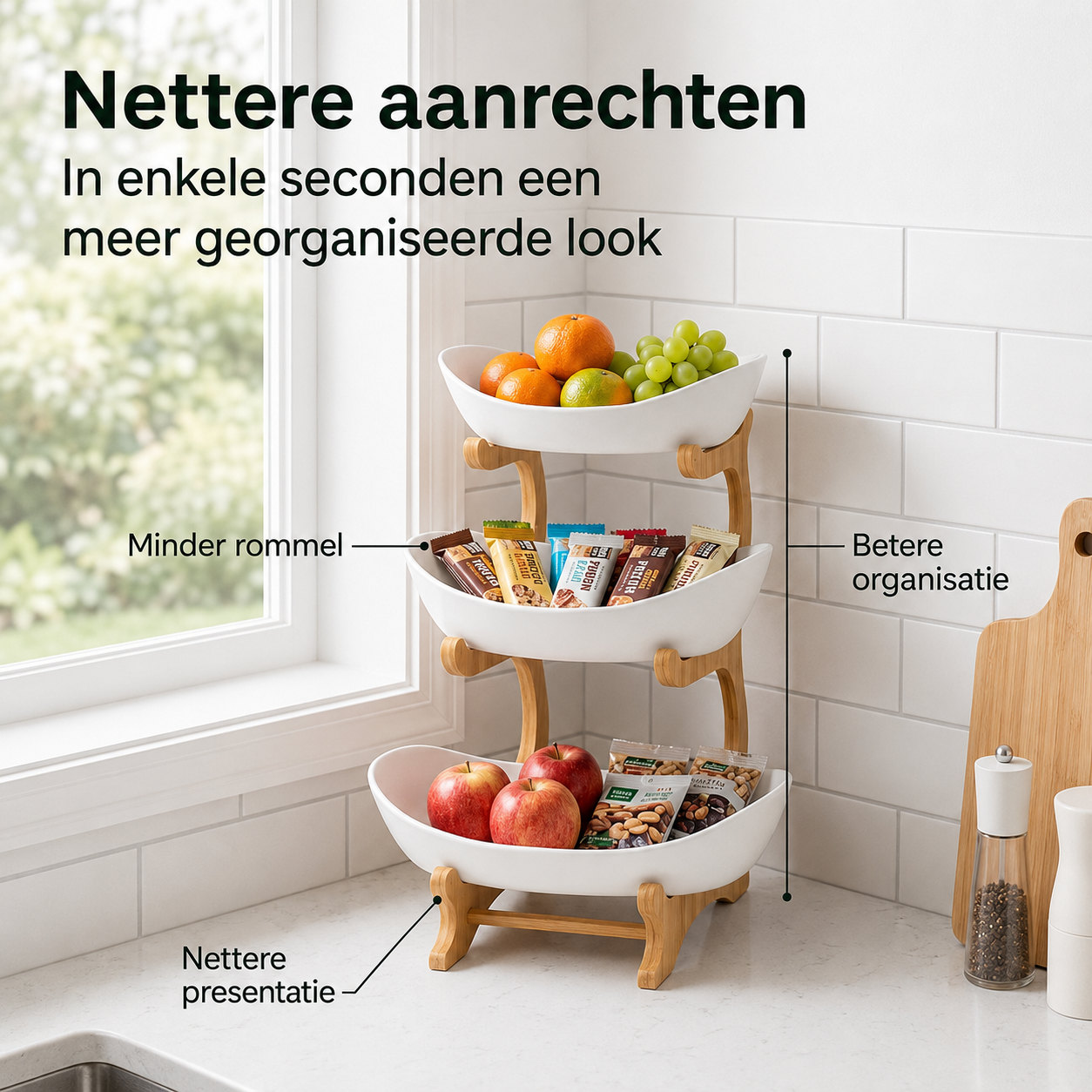 FruitTower™ | Drie lagen vers fruit binnen handbereik