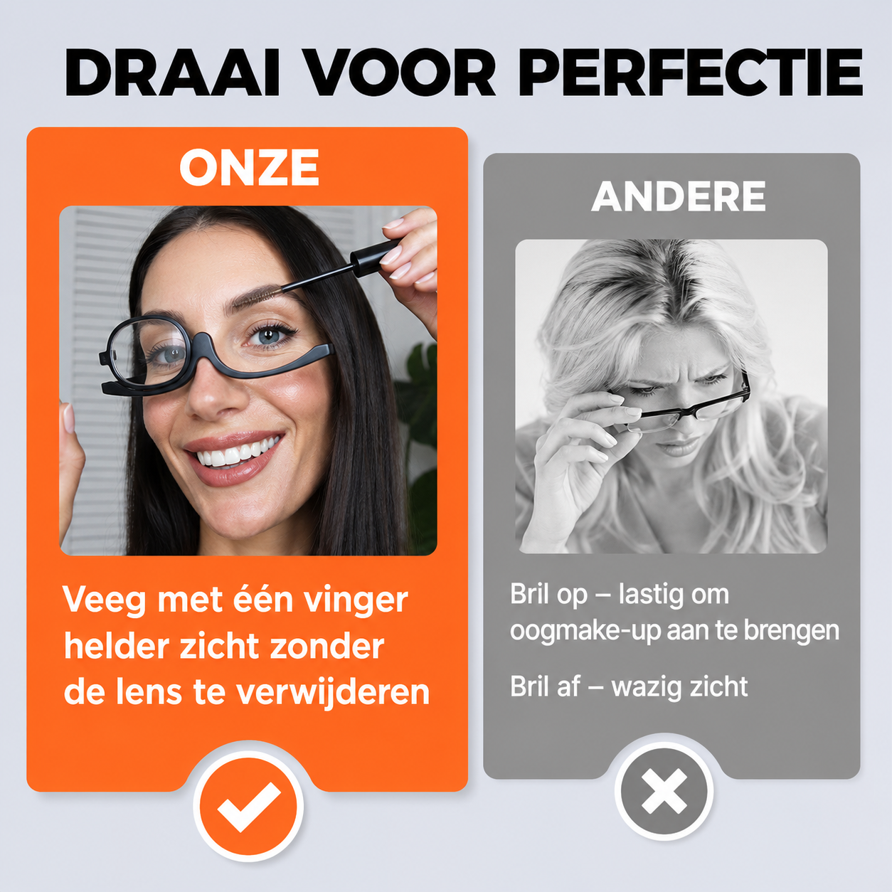 GlamView™ | Breng make-up nauwkeurig aan zonder wazig zicht