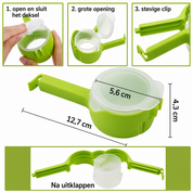 FreshPour™ | Sluit zakken af en schenk zonder knoeien