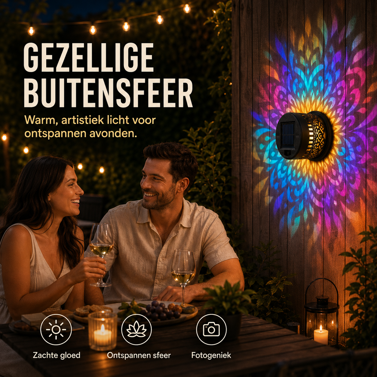 TerraGlow™ | Warme sfeer voor terras en tuinpad