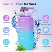 HydroFlow™ | 2 Liter Motiverend drinken, de hele dag door
