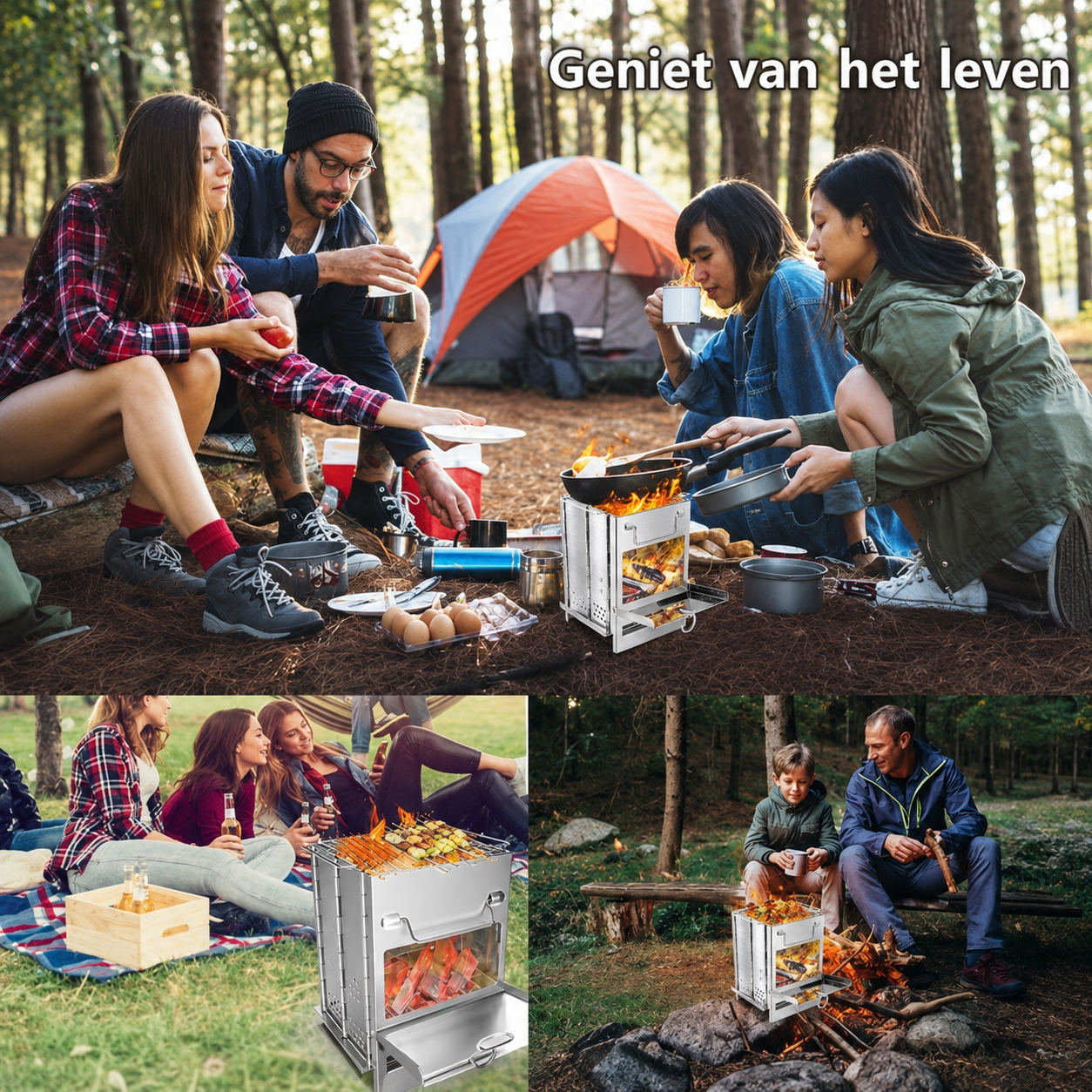 CampFlame™ | Van picknick tot camping in één vouw