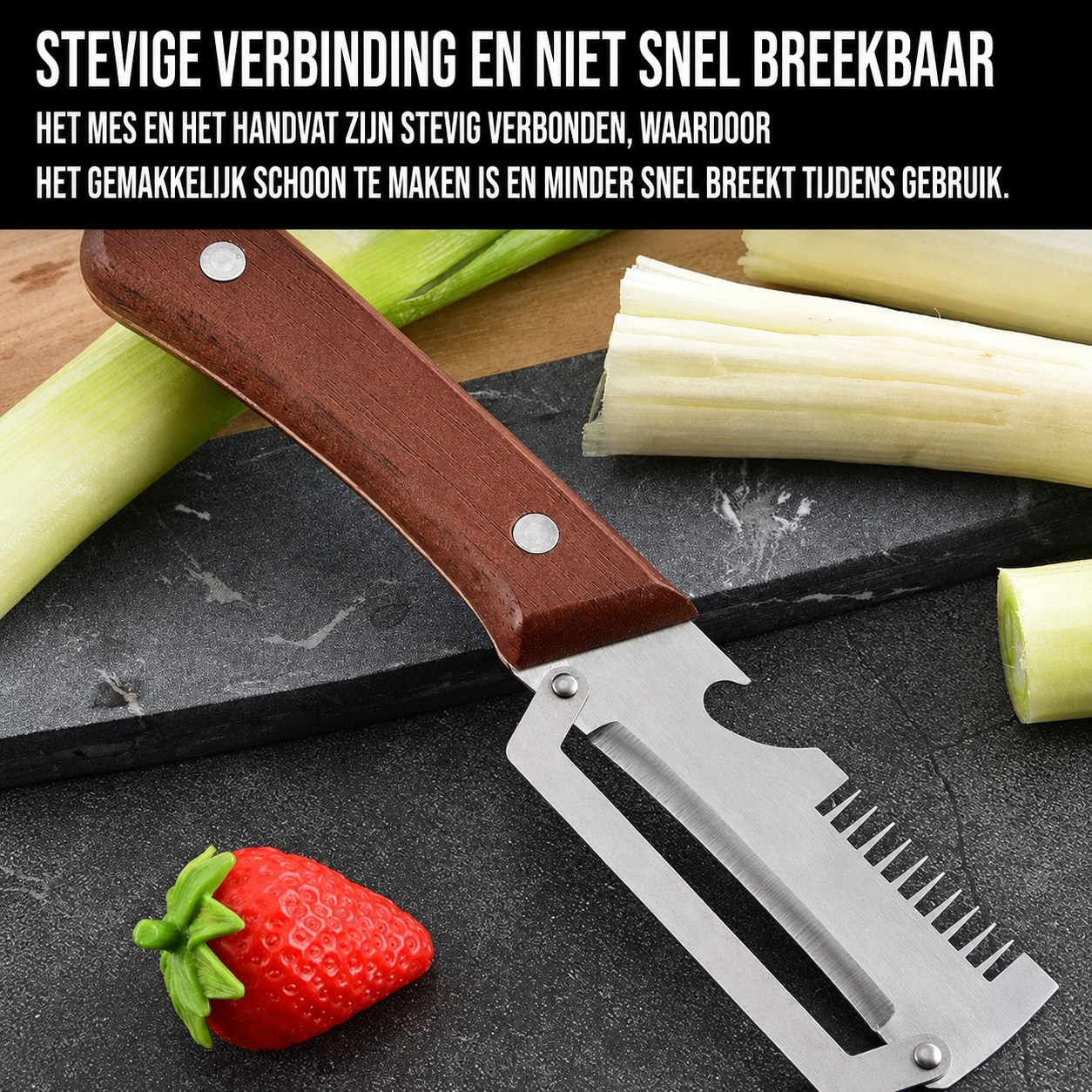 TrioPeeler™ | Drie snijfuncties in één hand