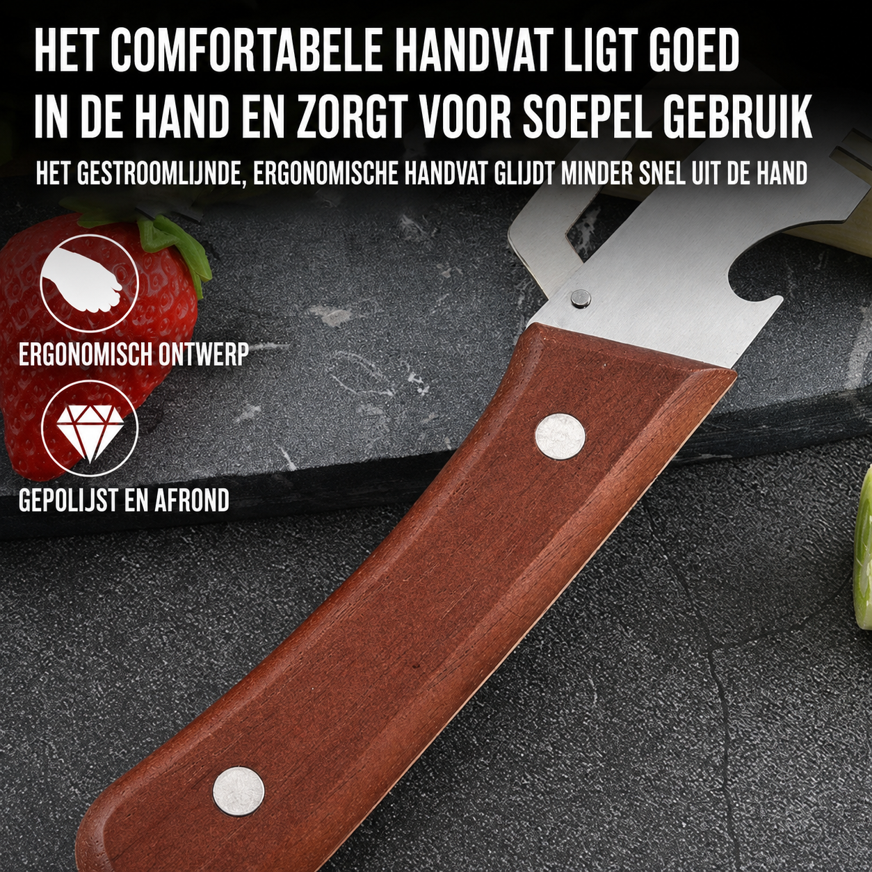 TrioPeeler™ | Drie snijfuncties in één hand