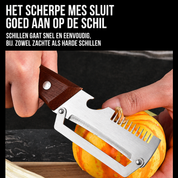 TrioPeeler™ | Drie snijfuncties in één hand