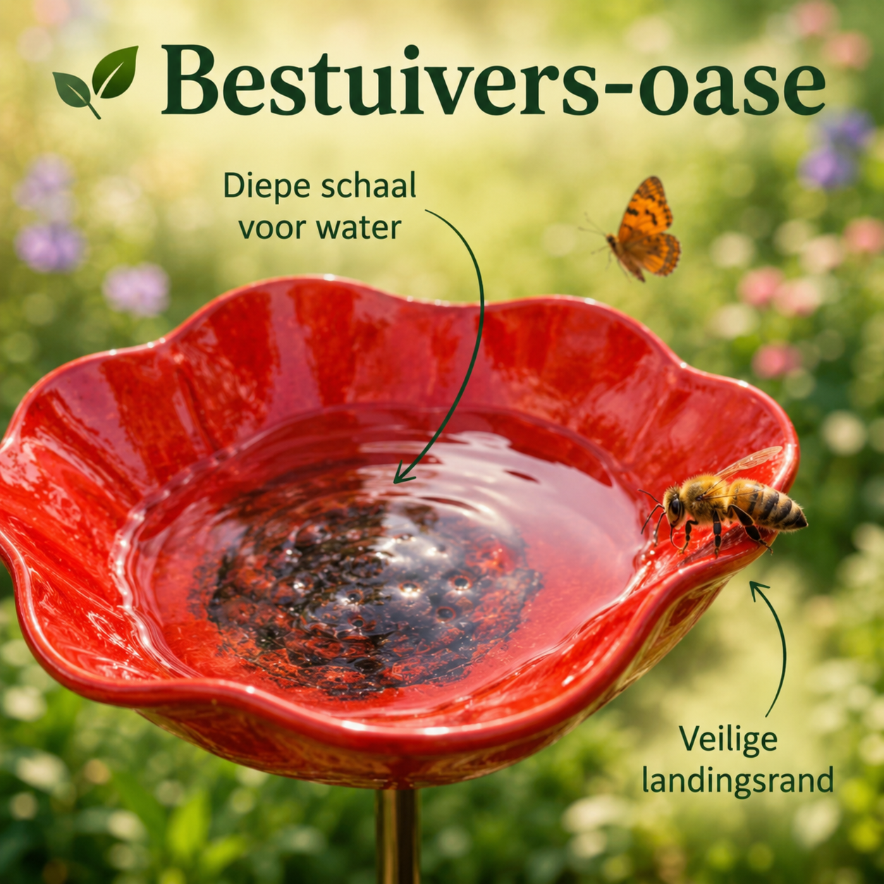 FlowerSplash™ | Sierlijk vogelbad in bloemvorm