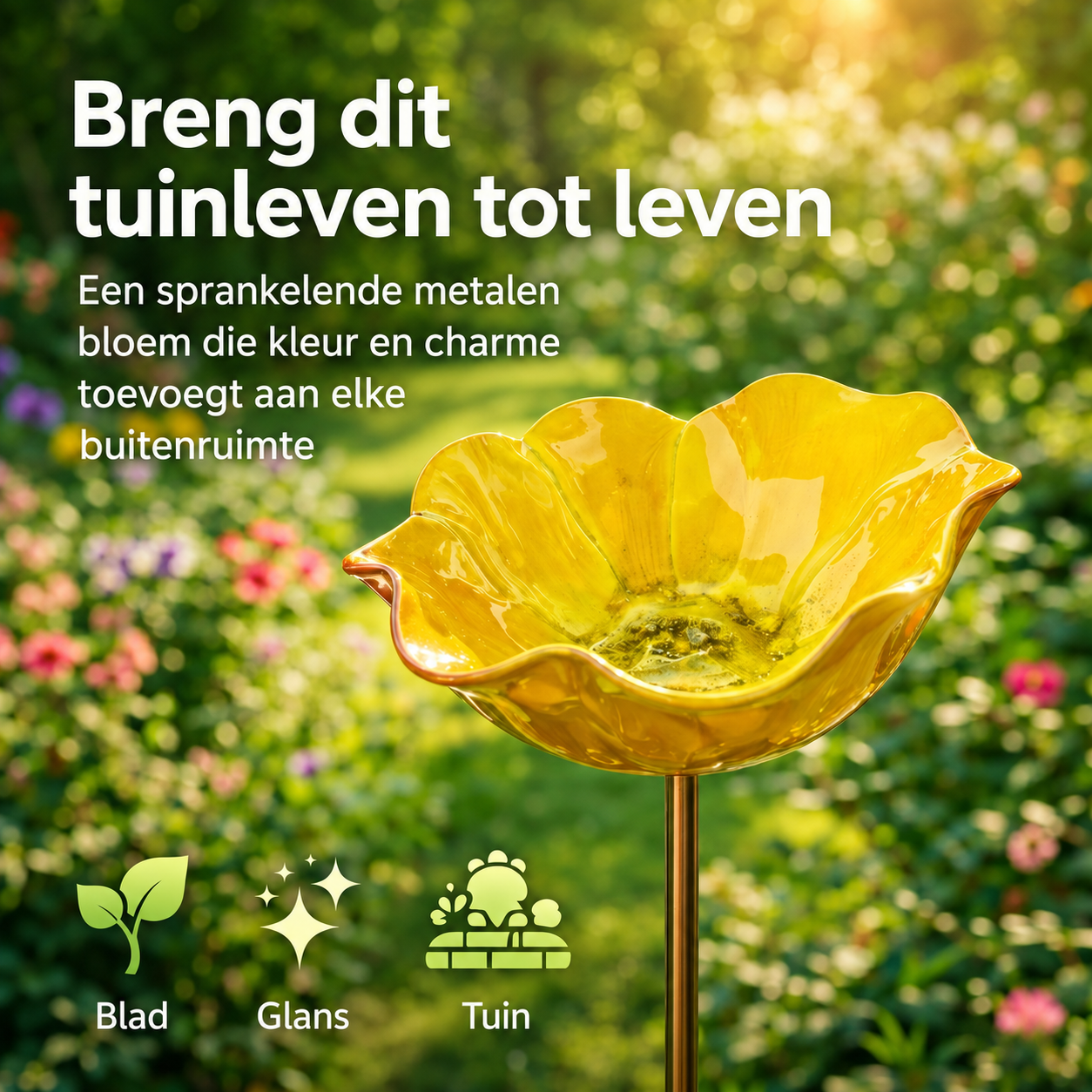 FlowerSplash™ | Sierlijk vogelbad in bloemvorm