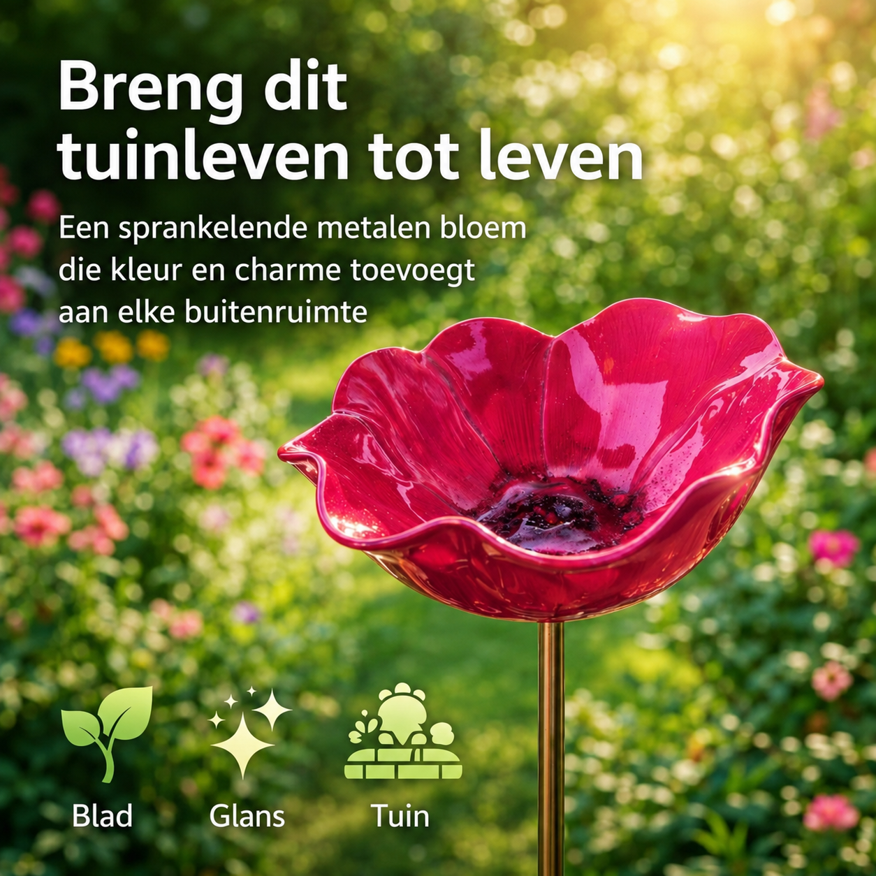 FlowerSplash™ | Sierlijk vogelbad in bloemvorm