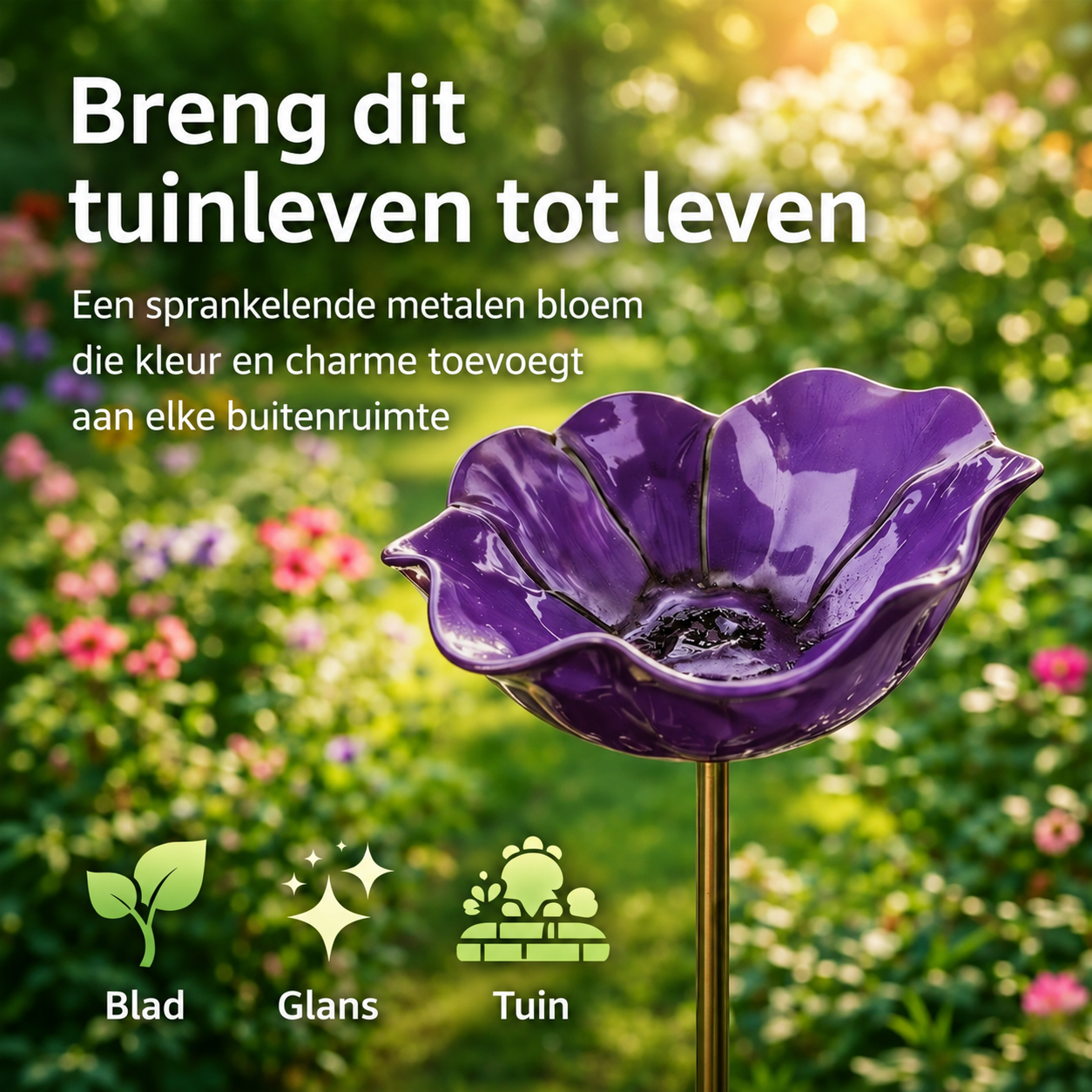 FlowerSplash™ | Sierlijk vogelbad in bloemvorm
