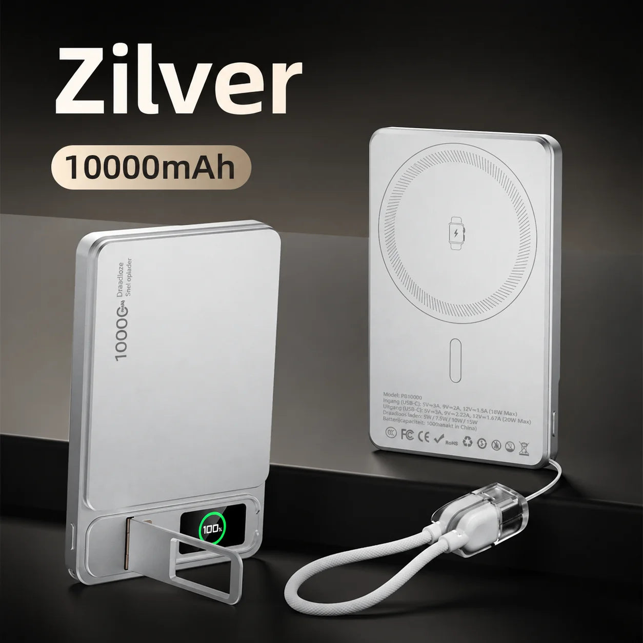 Magnevo magnetische draadloze powerbank