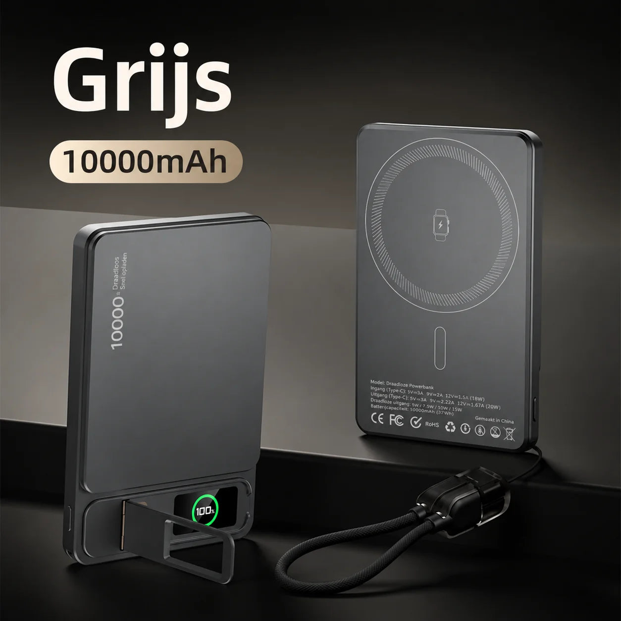 Magnevo magnetische draadloze powerbank
