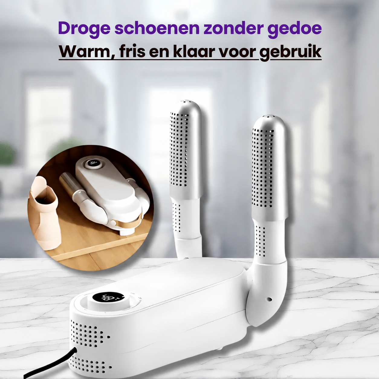 DryStep™ | Droge en frisse schoenen zonder wachten