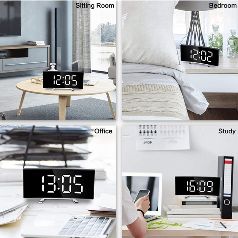 LumiWake™ | Slimme wekker met stijlvolle spiegelglans