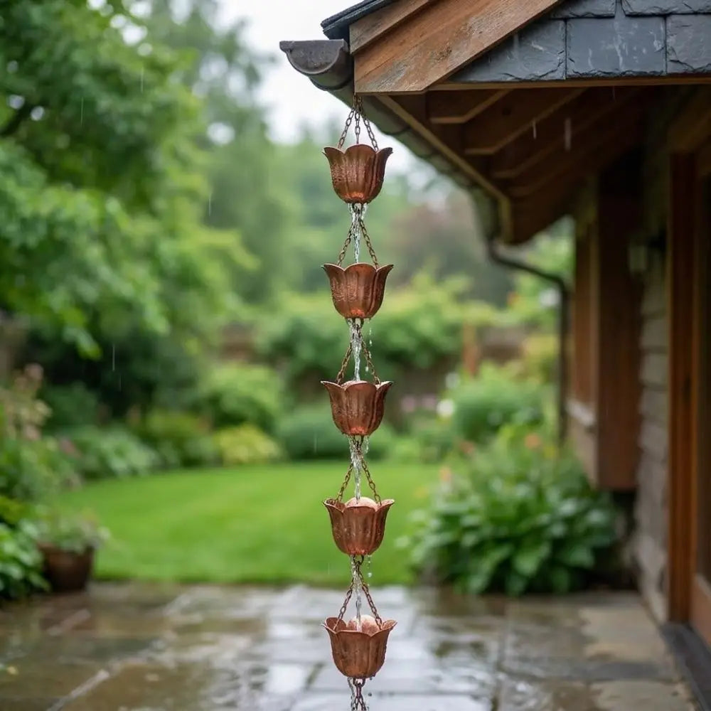 RainKetting™ | Laat regen sierlijk door bloemen stromen