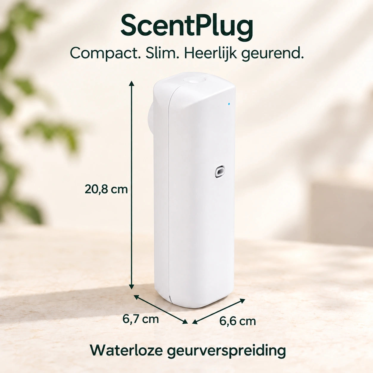 ScentPlug diffuser van 20,8 bij 6,7 bij 6,6 cm
