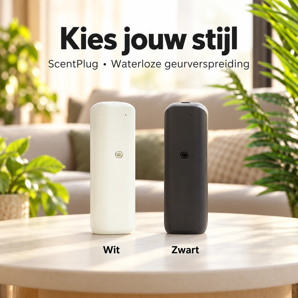 ScentPlug waterloze diffuser in wit en zwart