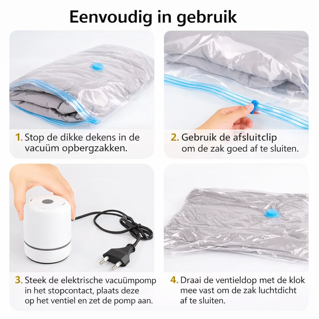 SpaceSeal™ | Hangende Vacuüm Opbergzakken Inclusief Pomp