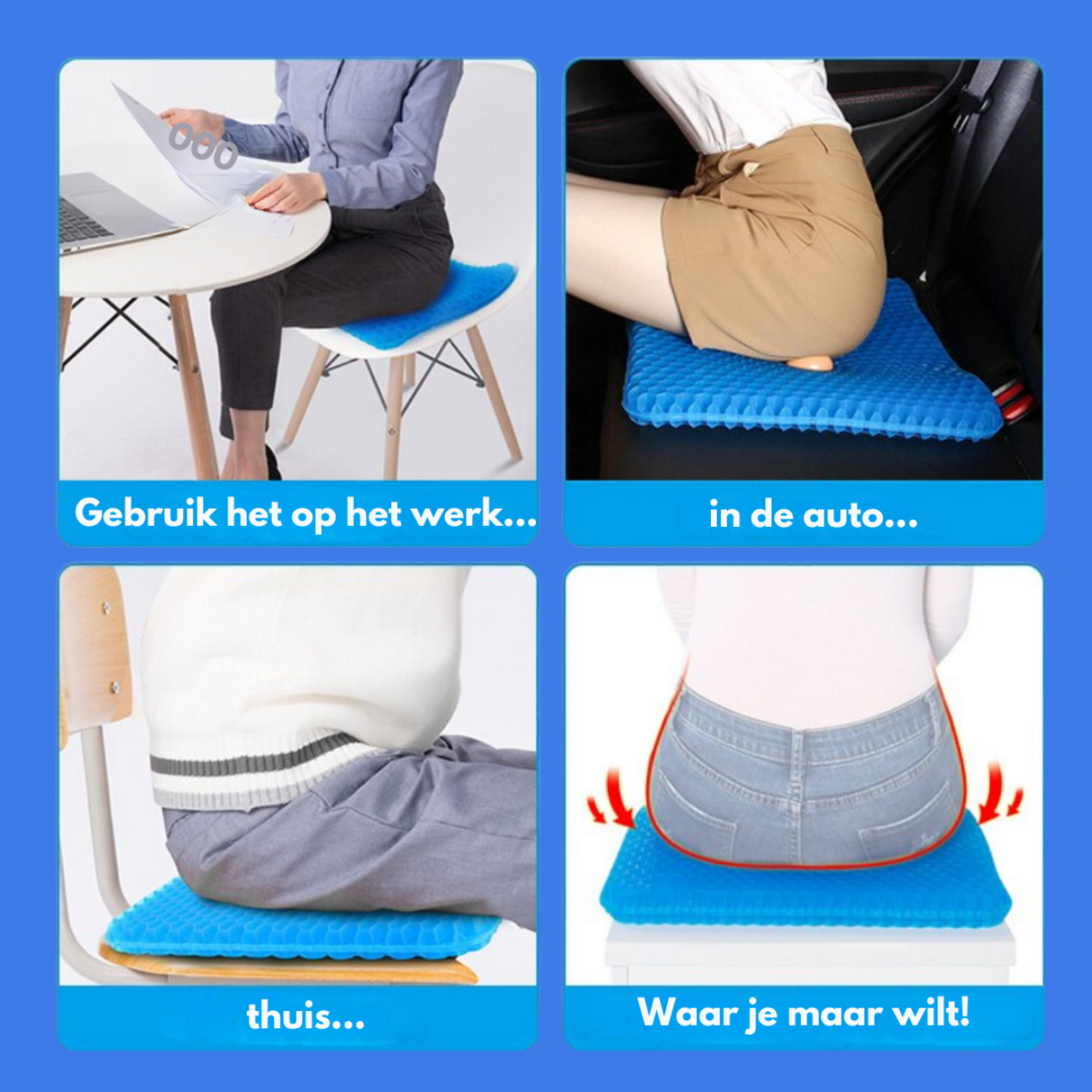 GelRelief™ | Ergonomisch Zitkussen Voor Direct Comfort
