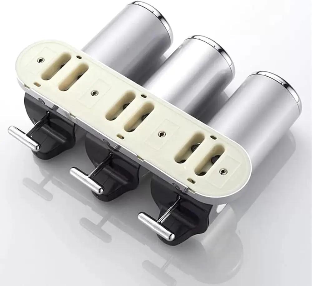 CleanStation™ | Wandzeepdispenser met 3 vakken – Stijlvol & Hygiënisch