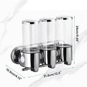 CleanStation™ | Wandzeepdispenser met 3 vakken – Stijlvol & Hygiënisch