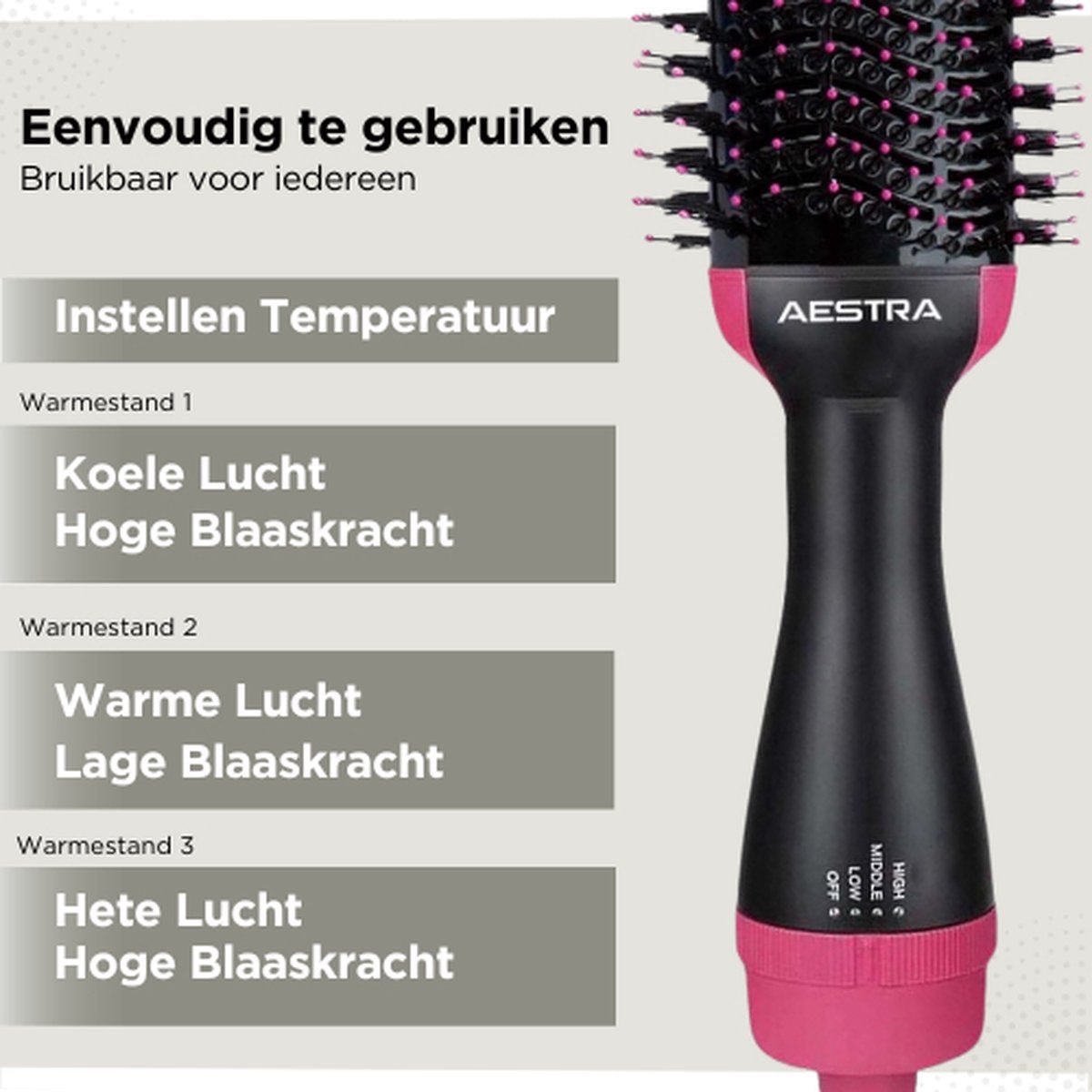 BorstelFöhn™ | 2‑in‑1 Föhnborstel voor Gladde Zachte Looks