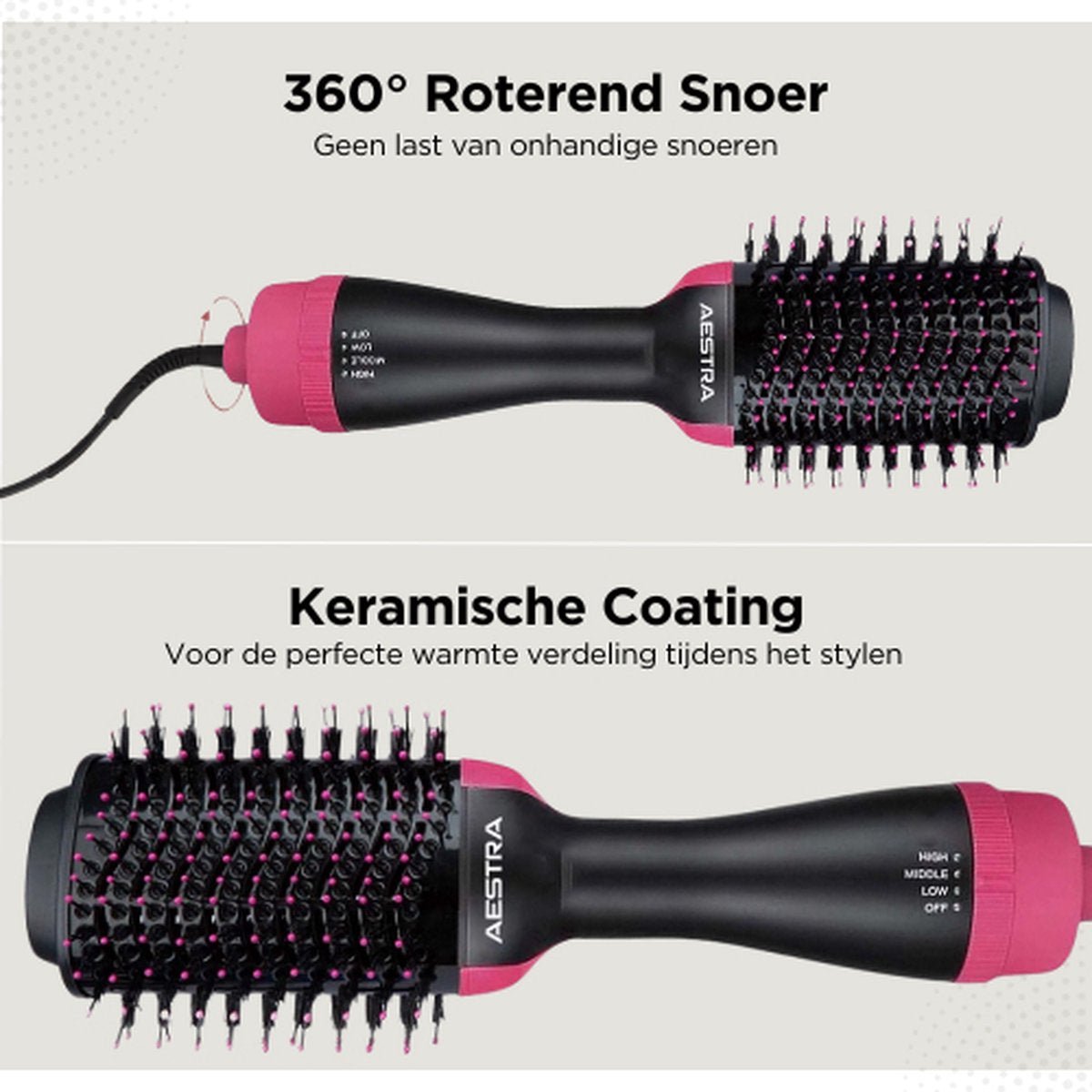 BorstelFöhn™ | 2‑in‑1 Föhnborstel voor Gladde Zachte Looks
