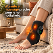 AnkleEase draadloze enkelband met warmte en vibratie in de woonkamer