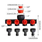 AquaFlow™ | 4 - weg Tuinslangverdeler voor Optimale Bewatering - Lumiza