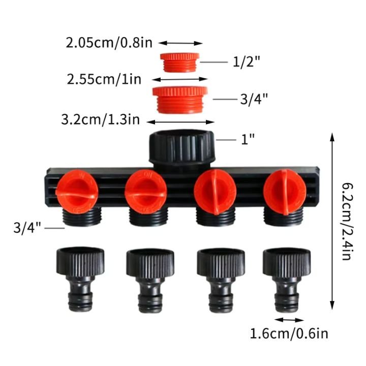 AquaFlow™ | 4 - weg Tuinslangverdeler voor Optimale Bewatering - Lumiza
