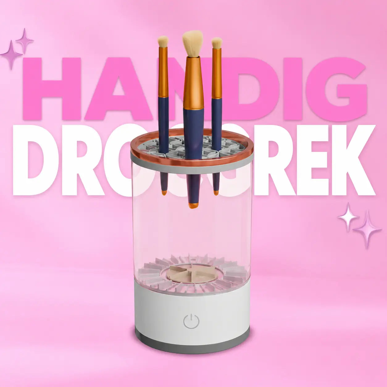 BrushViva make-upkwastenreiniger met handig droogrek