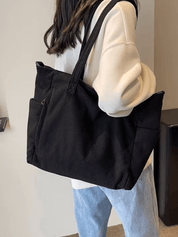 CarryFlair™ | Trendy Corduroy Schoudertas met Grote Capaciteit - Lumiza