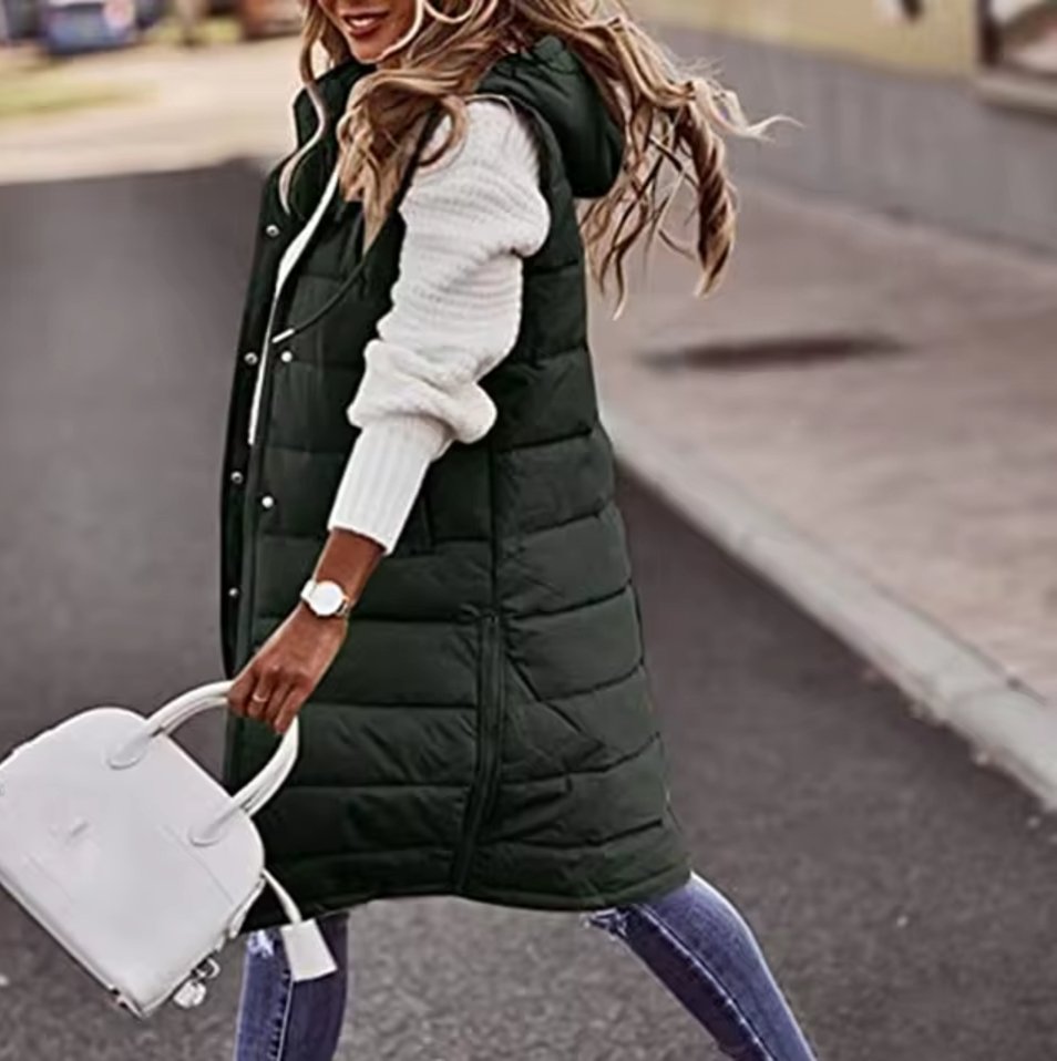 Dahlia™ | Jouw Stijlvolle Lange Puffer Vest - Lumiza