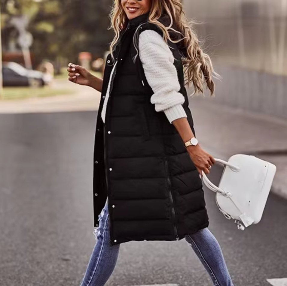 Dahlia™ | Jouw Stijlvolle Lange Puffer Vest - Lumiza